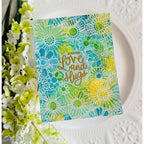 Simon Says Cling Stamp Flower Burst sss102810 Smitten Love Card