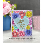 Simon Says Cling Stamp Flower Burst sss102810 Smitten Love Card