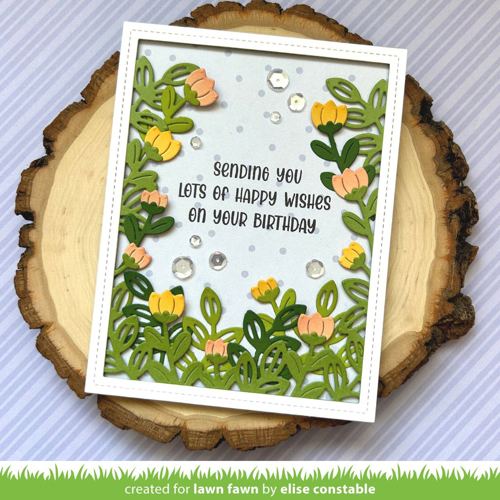 Lawn Fawn Henry's Build-A-Sentiment: Spring Clear Stamps lf3361 Happy Wishes