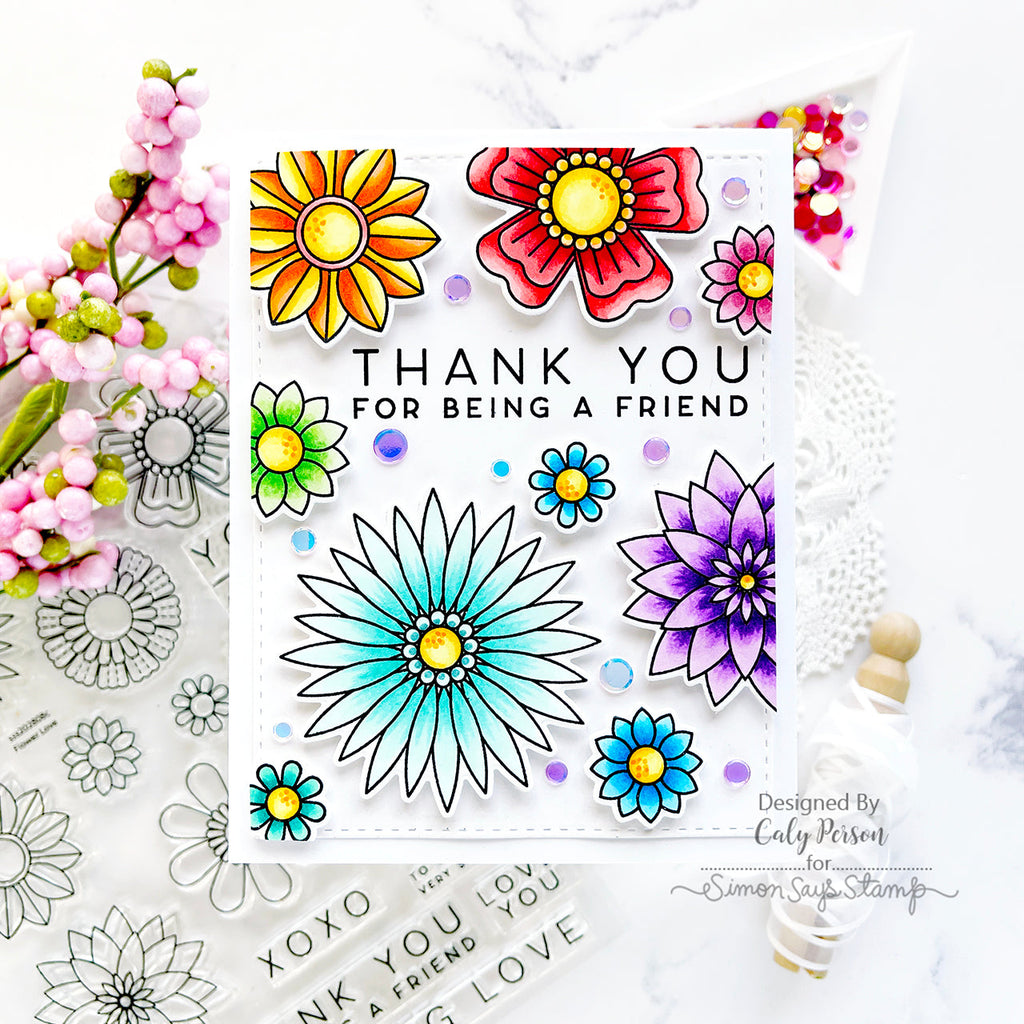 Simon Says Stamps And Dies Flower Love Smitten Friend Card | color-code:ALT03