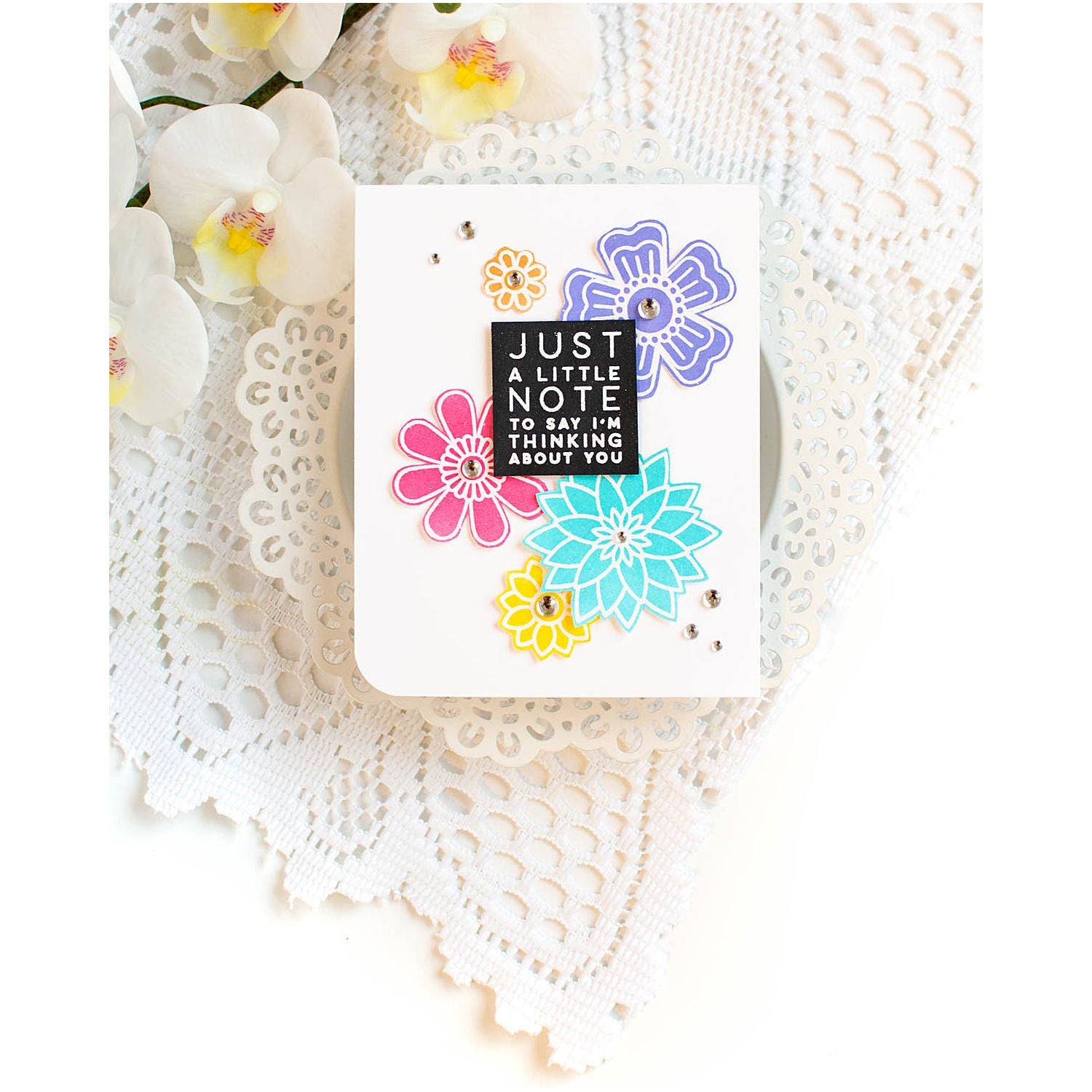 Simon Says Clear Stamps Flower Love sss202808c Smitten Thinking of You Card | color-code:ALT01