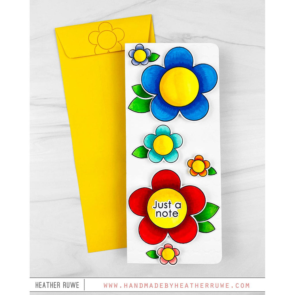 Simon Says Clear Stamps Flower Power 2008ssc Just a Note Card | color-code:ALT09
