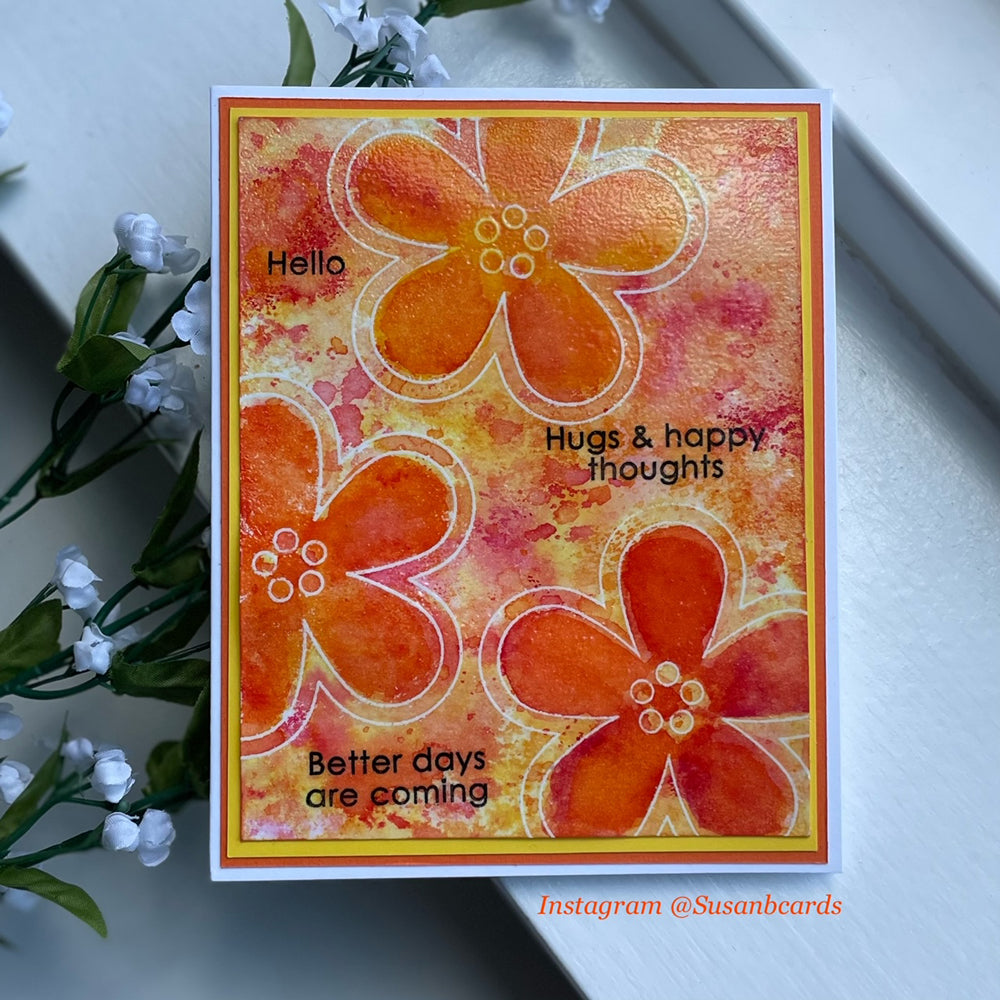 Simon Says Clear Stamps Flower Power 2008ssc Hugs Card
