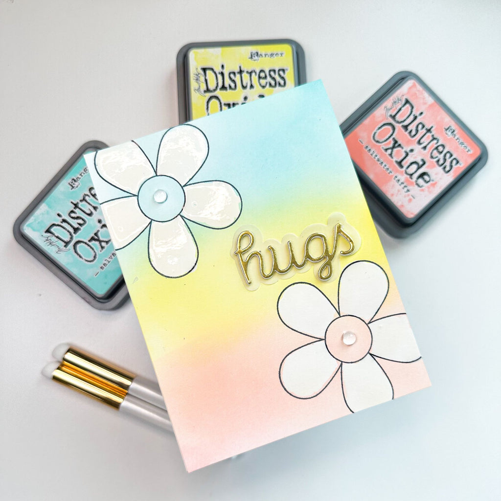 Simon Says Clear Stamps Flower Power 2008ssc Hugs Card