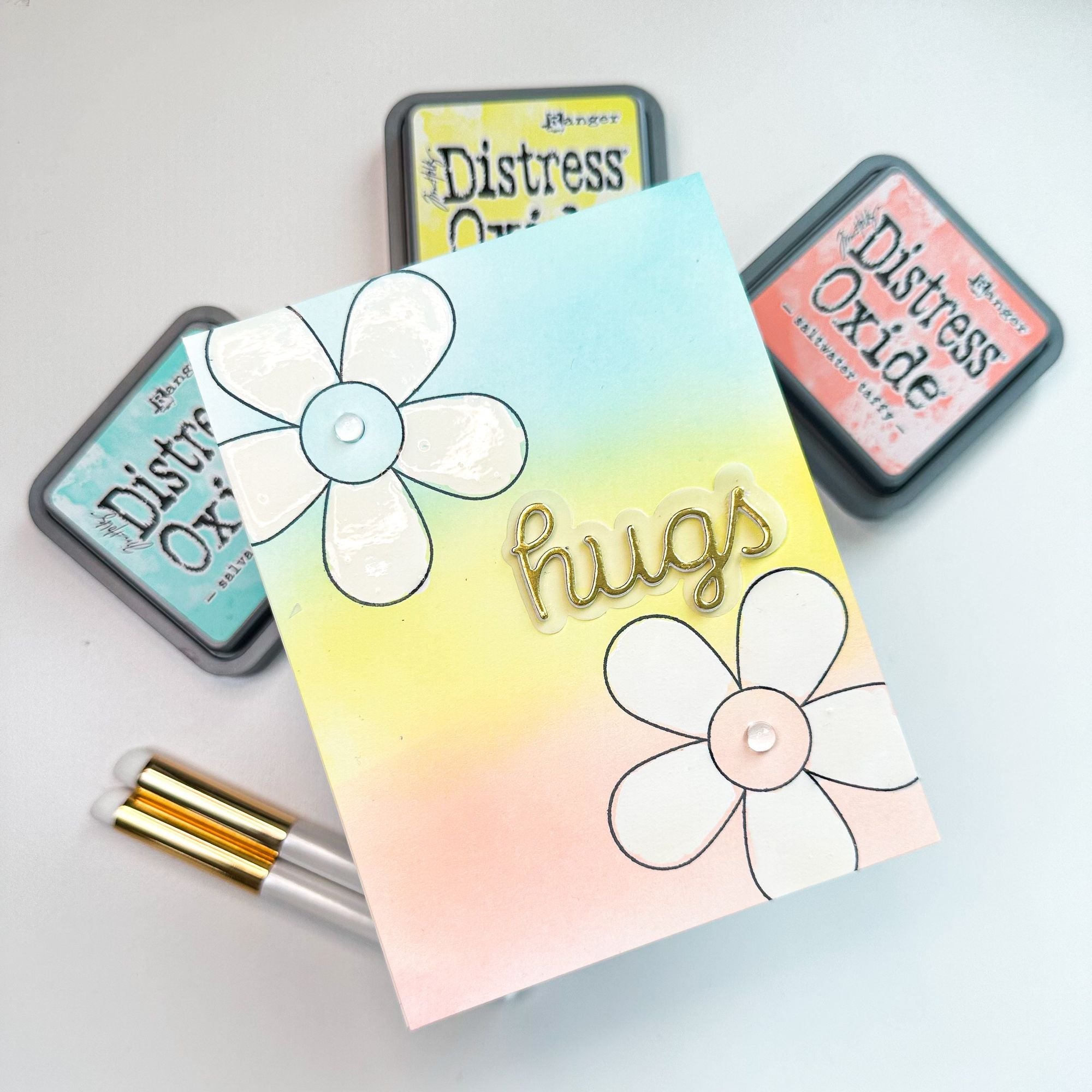 Simon Says Clear Stamps Flower Power 2008ssc Hugs Card
