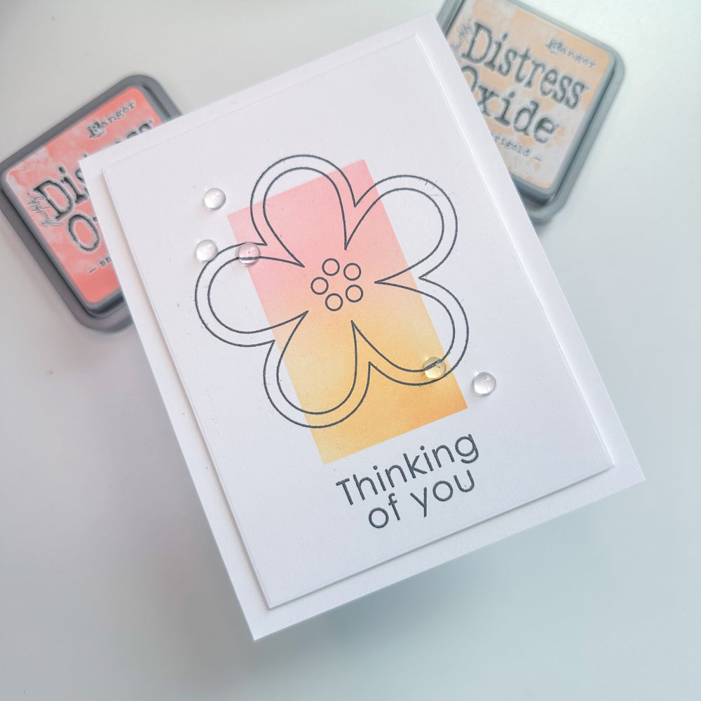 Simon Says Clear Stamps Flower Power 2008ssc Thinking of You Card