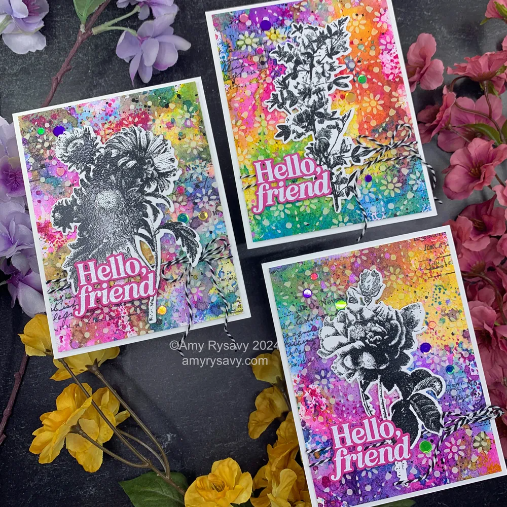 Simon Says Stamp Flower Shop Wafer Dies sss401 Sunny Vibes Friend Cards | color-code:ALT01