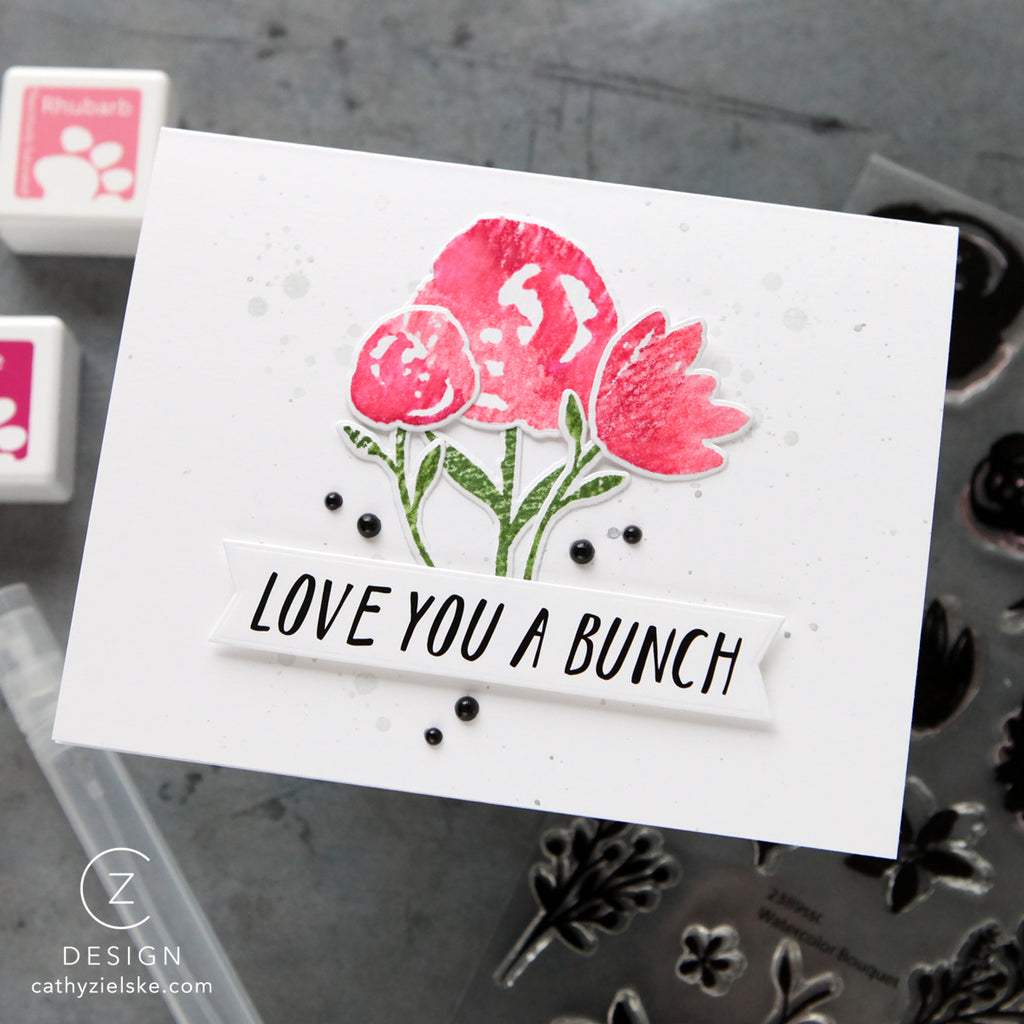 Simon Says Stamp Watercolor Bouquet Wafer Dies 1593sdc Love Card | color-code:ALT08