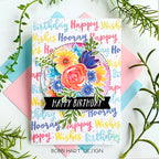 Simon Says Stamp and Dies Watercolor Bouquet set1167wb Birthday Card