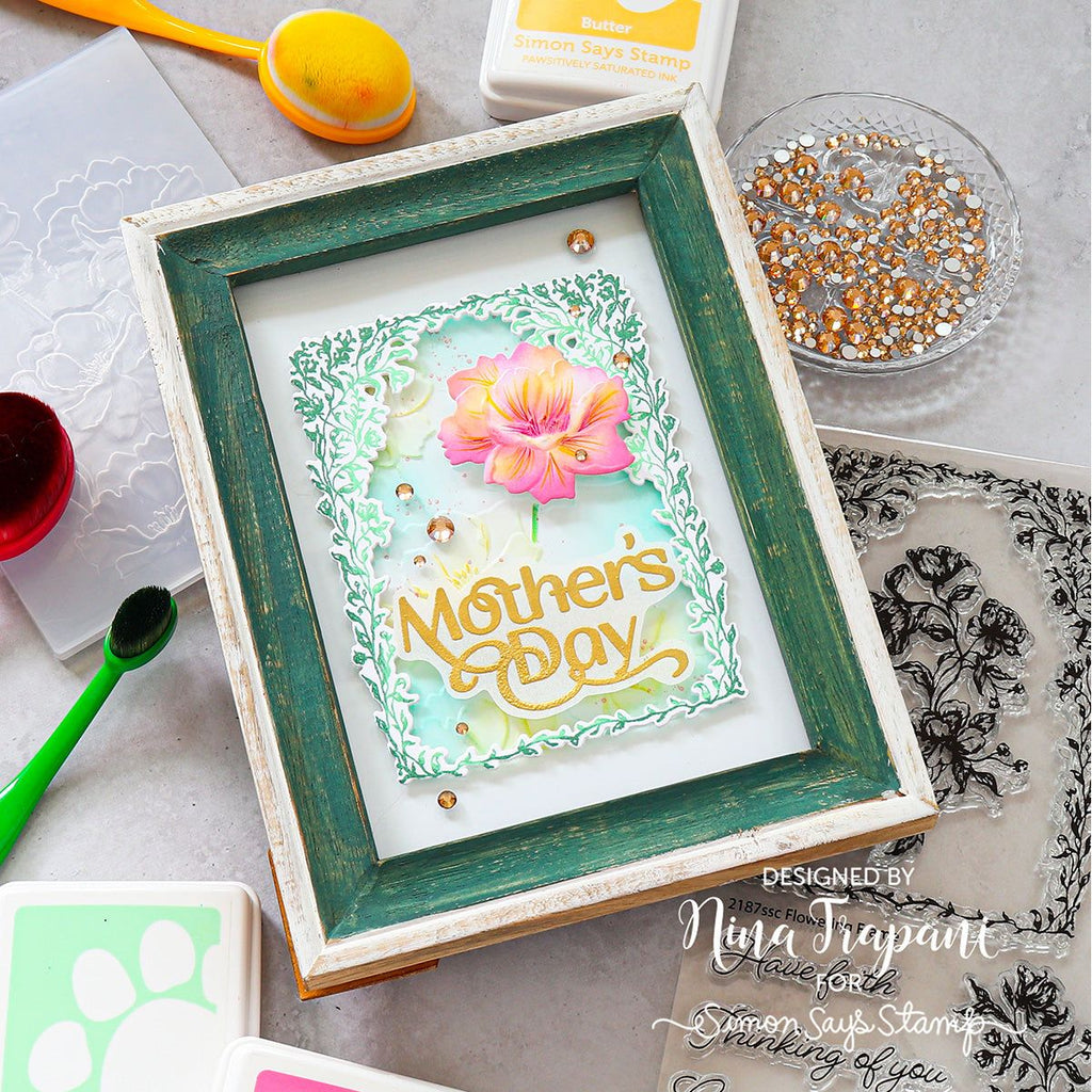Simon Says Stamp Flowering Frame Wafer Dies 1286sdc You Are My Favorite Mother's Day Gift