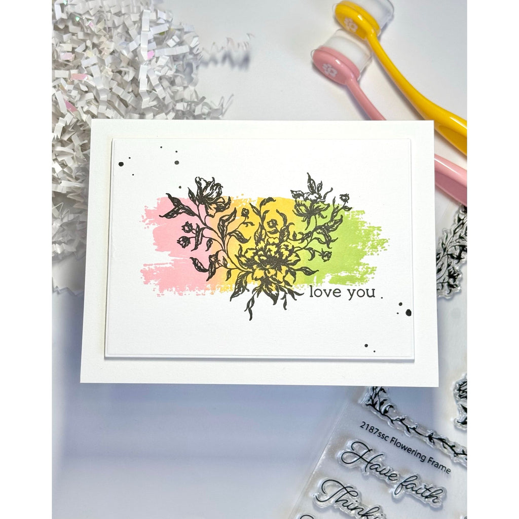 Simon Says Stamps and Dies Flowering Frame set962ff You Are My Favorite Love You Card