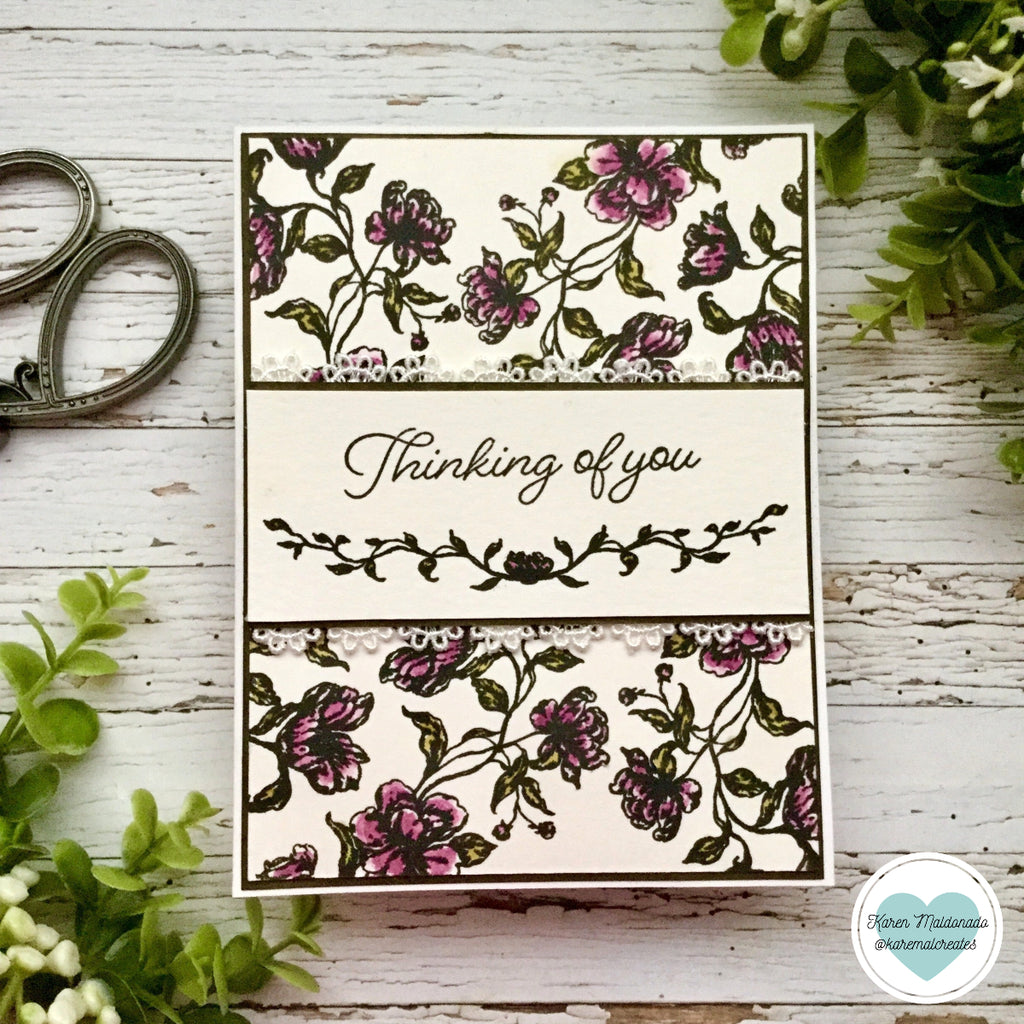 Simon Says Clear Stamps Flowering Frame 2187ssc You Are My Favorite Thinking of You Card