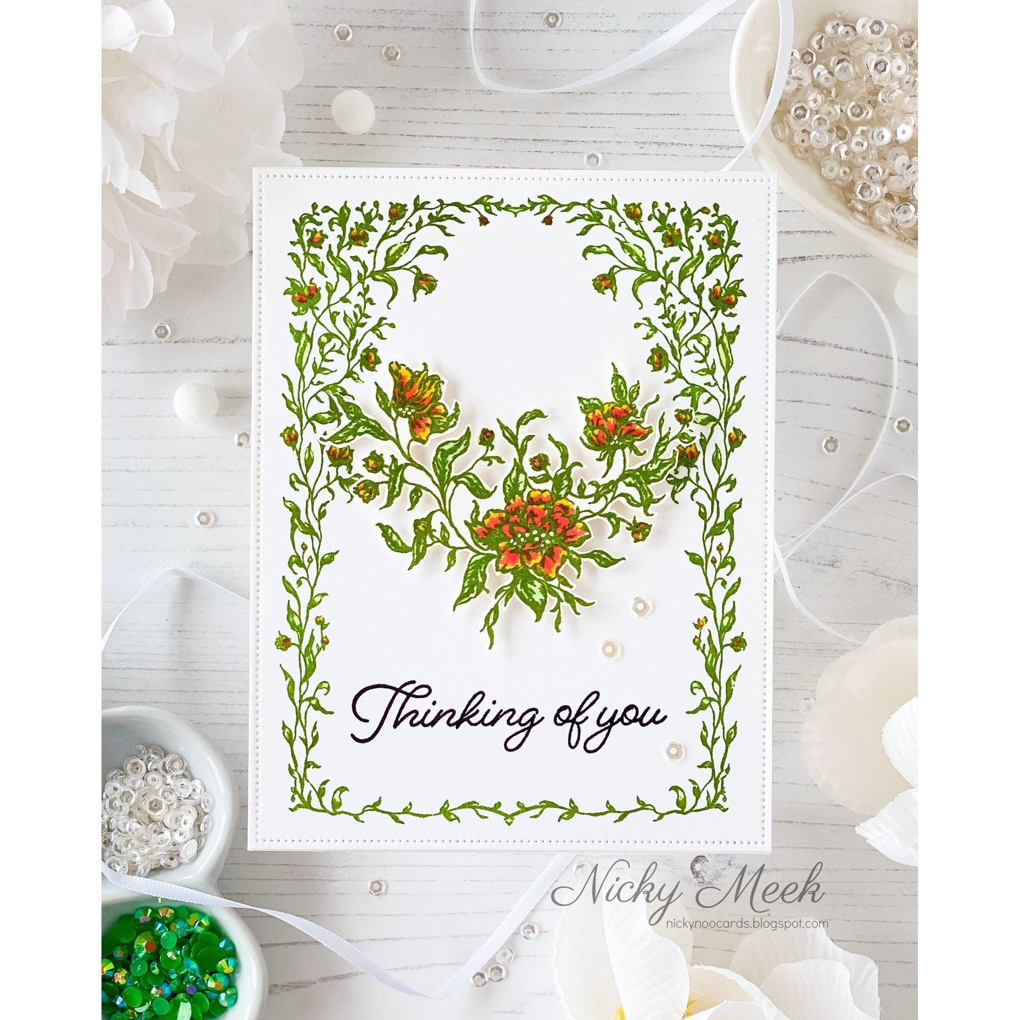 Simon Says Stamp You Are My Favorite Collection I Want It All Stamps and Dies set975sd Flowering Frame