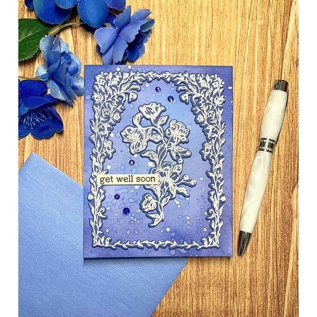 Simon Says Stamps and Dies Flowering Frame set962ff You Are My Favorite Get Well Card