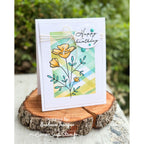 Rainbow Splash Stamps and Dies Enchanted Blooms rs26set Birthday Card