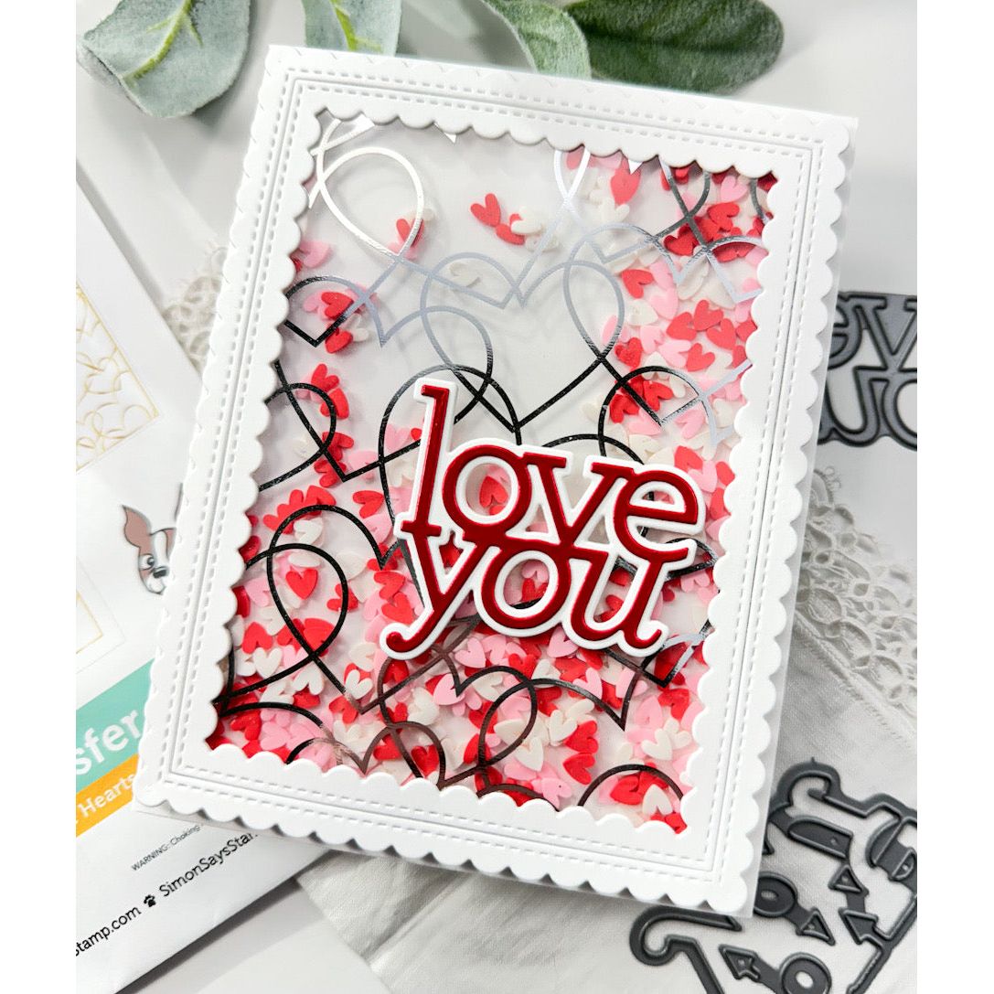 Simon Says Stamp Acetate Hearts Foil Transfer Cards 1000ssa Sweetheart Love Card | color-code:ALT03