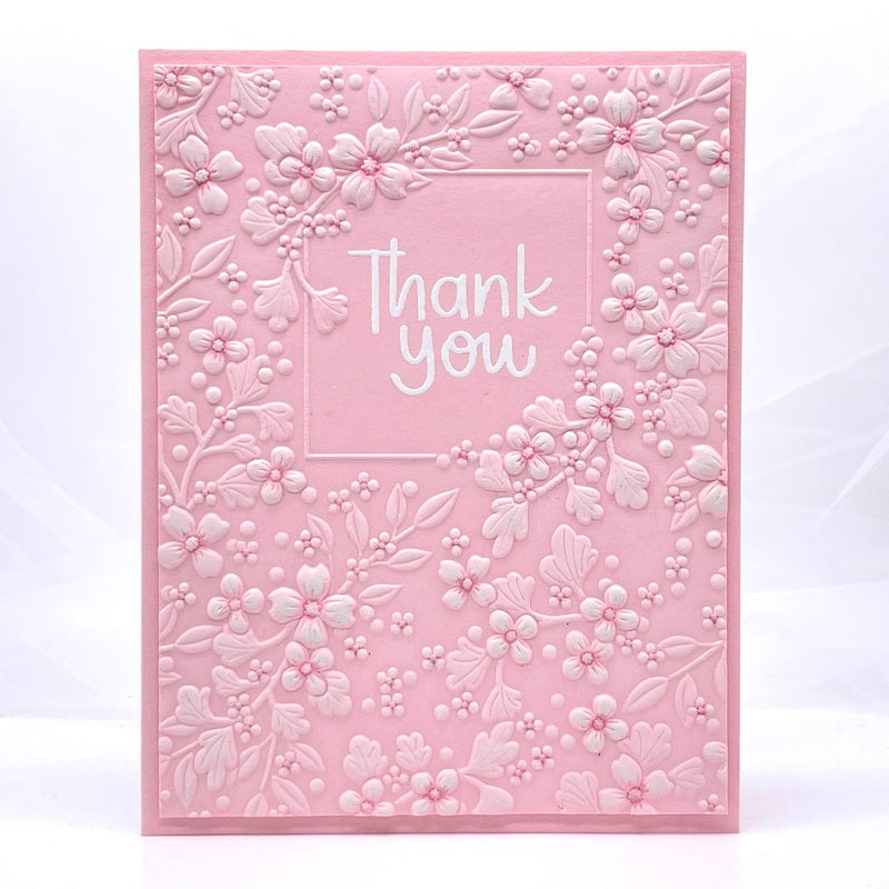 Simon Says Stamp Embossing Folder And Die Jubilee sfd262 Thank You Card 