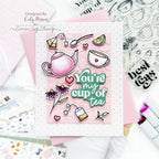 Simon Says Stamp Embossing Folder Demilune sf359 Friend Card