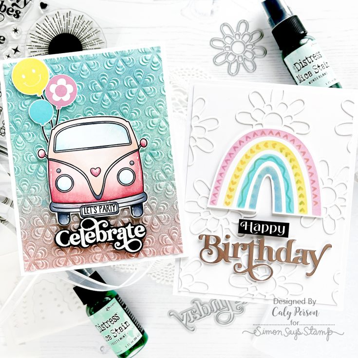 Simon Says Stamp Embossing Folder Dimensional Fab Floral sf369 Boho Birthday Cards | color-code:ALT01