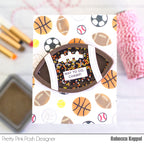 Pretty Pink Posh Layered Sports Balls Stencils way to go
