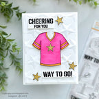 Simon Says Clear Stamps Football Season 2084ssc Cheering for You Encouragement Cards