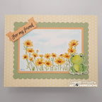 For My Friend Flowers and Frog Card