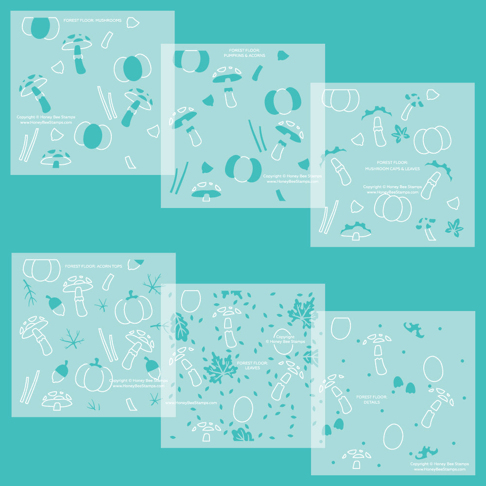Honey Bee Forest Floor Stencils And Dies Bundle