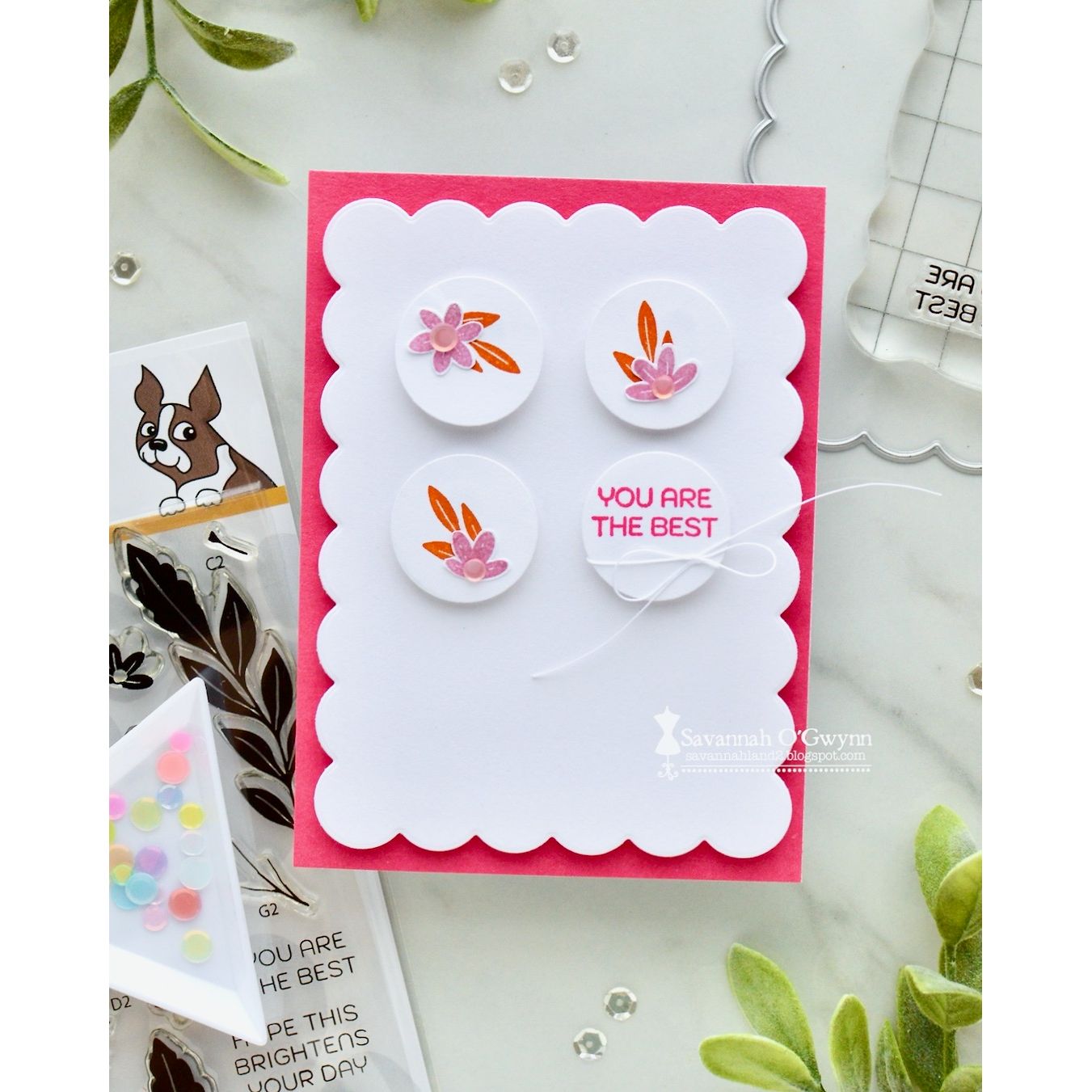 Simon Says Stamps and Dies Forest Forage in Summer set1300ff Every Happiness Savannah O'Gwynn  Circle Buds Card