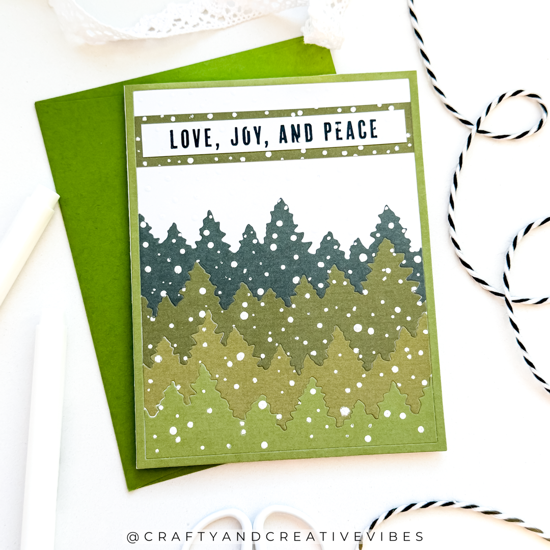 Simon Says Stamp Forest Background Wafer Die 1492md Christmas Card