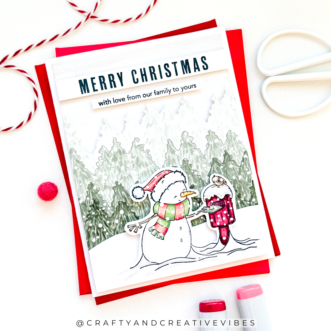 Simon Says Stamp Forest Background Wafer Die 1492md Christmas Card