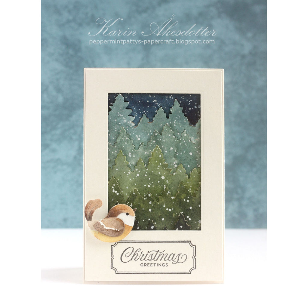 Simon Says Stamp Forest Background Wafer Die 1492md Christmas Card | color-code:ALT01