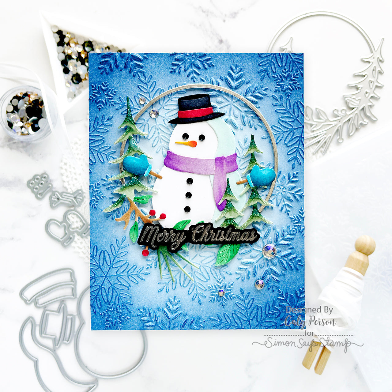 Simon Says Stamp Forest Ring Wafer Die s968 Festive Fun Holiday Card | color-code:ALT03