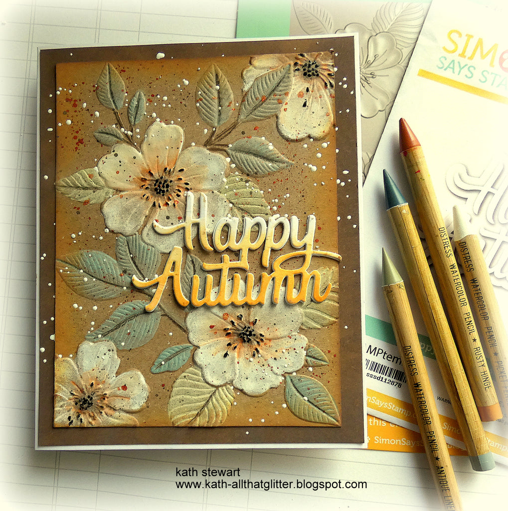 Simon Says Stamp Embossing Folder Free Falling Floral sf348 Season Of Wonder Autumn Card | color-code:ALT03