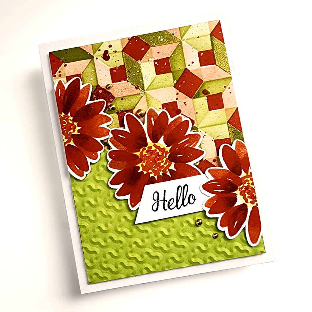 Simon Says Clear Stamps Fresh Air Fall Flowers sss202745c Season Of Wonder Hello Card