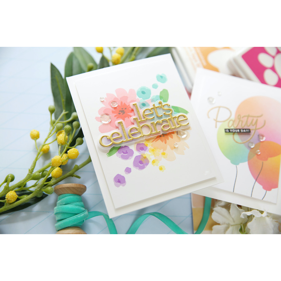 Simon Says Clear Stamps Fresh Air Flowers sss202703 Birthday Card | color-code:ALT09