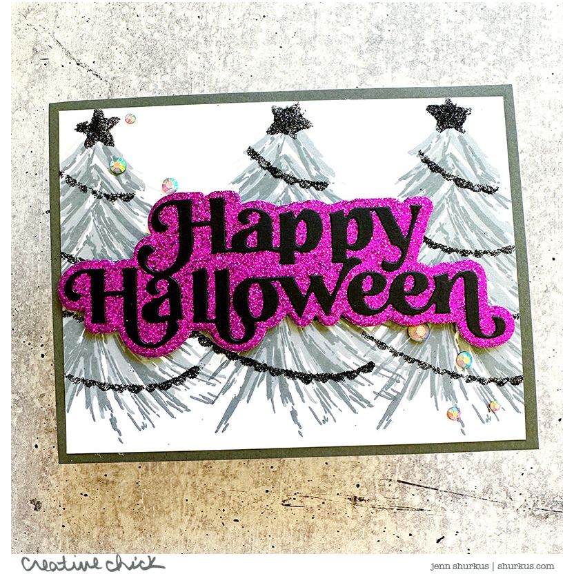 Simon Says Clear Stamps Fresh Air Holiday Tree sss202760c Season Of Wonder Halloween Card