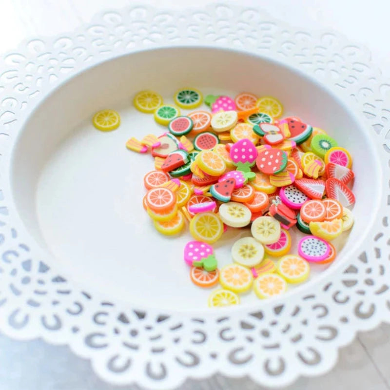 Pretty Pink Posh Fresh Fruit Clay Embellishments