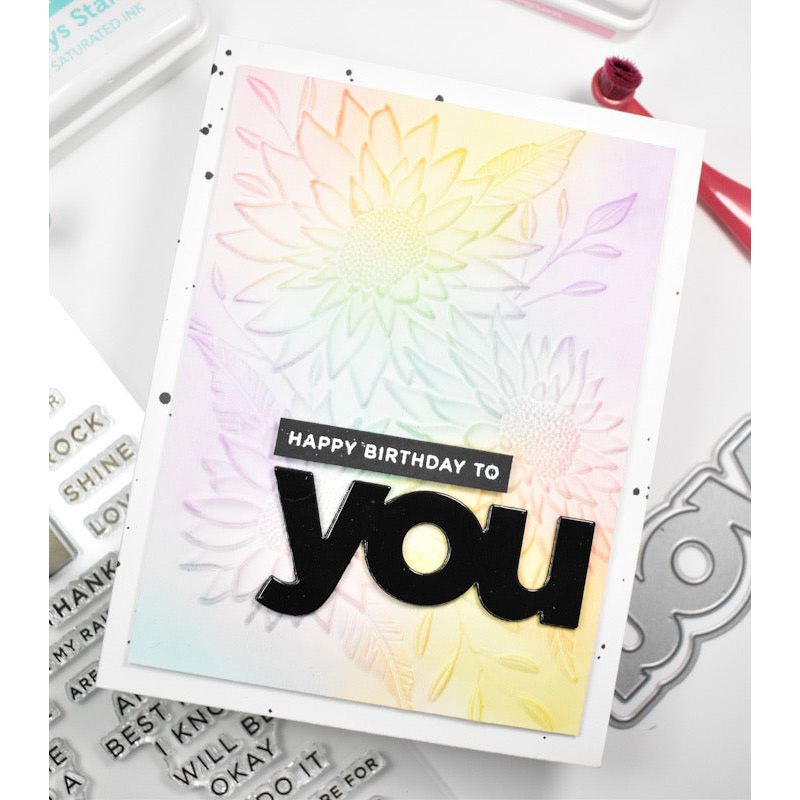 Simon Says Stamp Embossing Folder and Cutting Dies Fresh Blooms sfd392 Cheering for You Birthday Card | color-code:ALT02