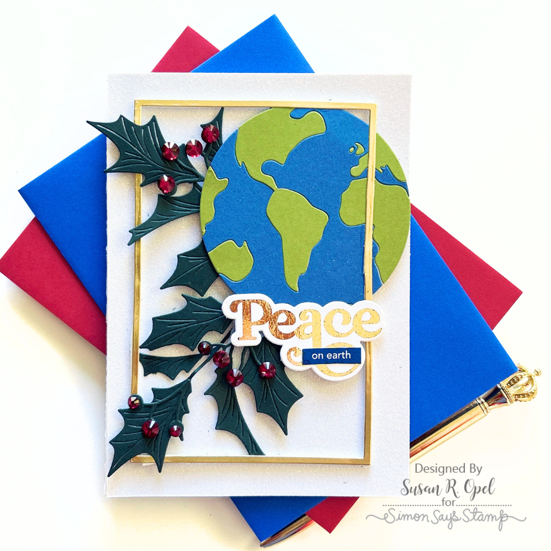 Simon Says Stamp Fresh Holly Sprig Wafer Dies s961 Festive Fun Christmas Card