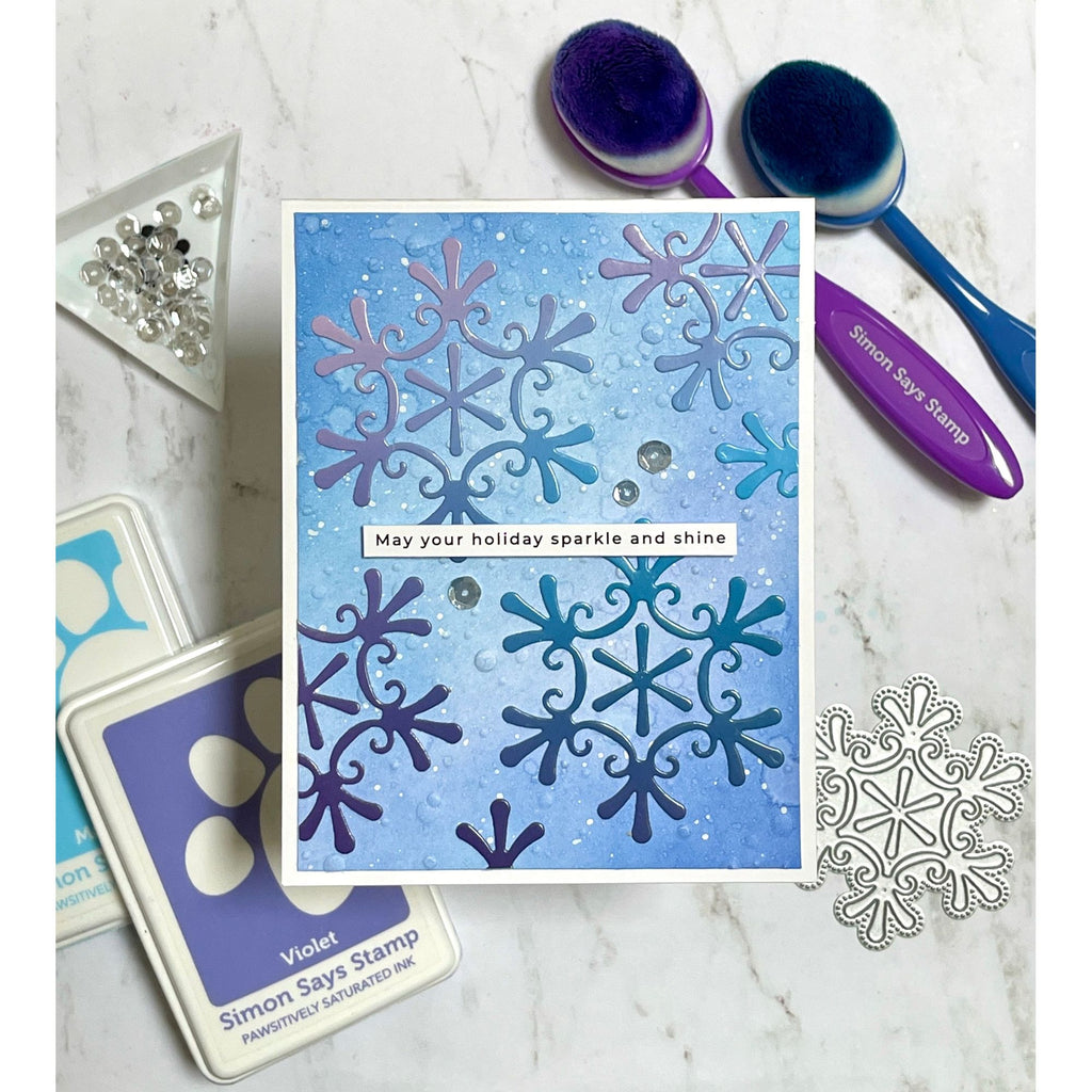 Simon Says Stamp Fretwork Snowflake Wafer Dies s914 Diecember Christmas Card | color-code:ALT03