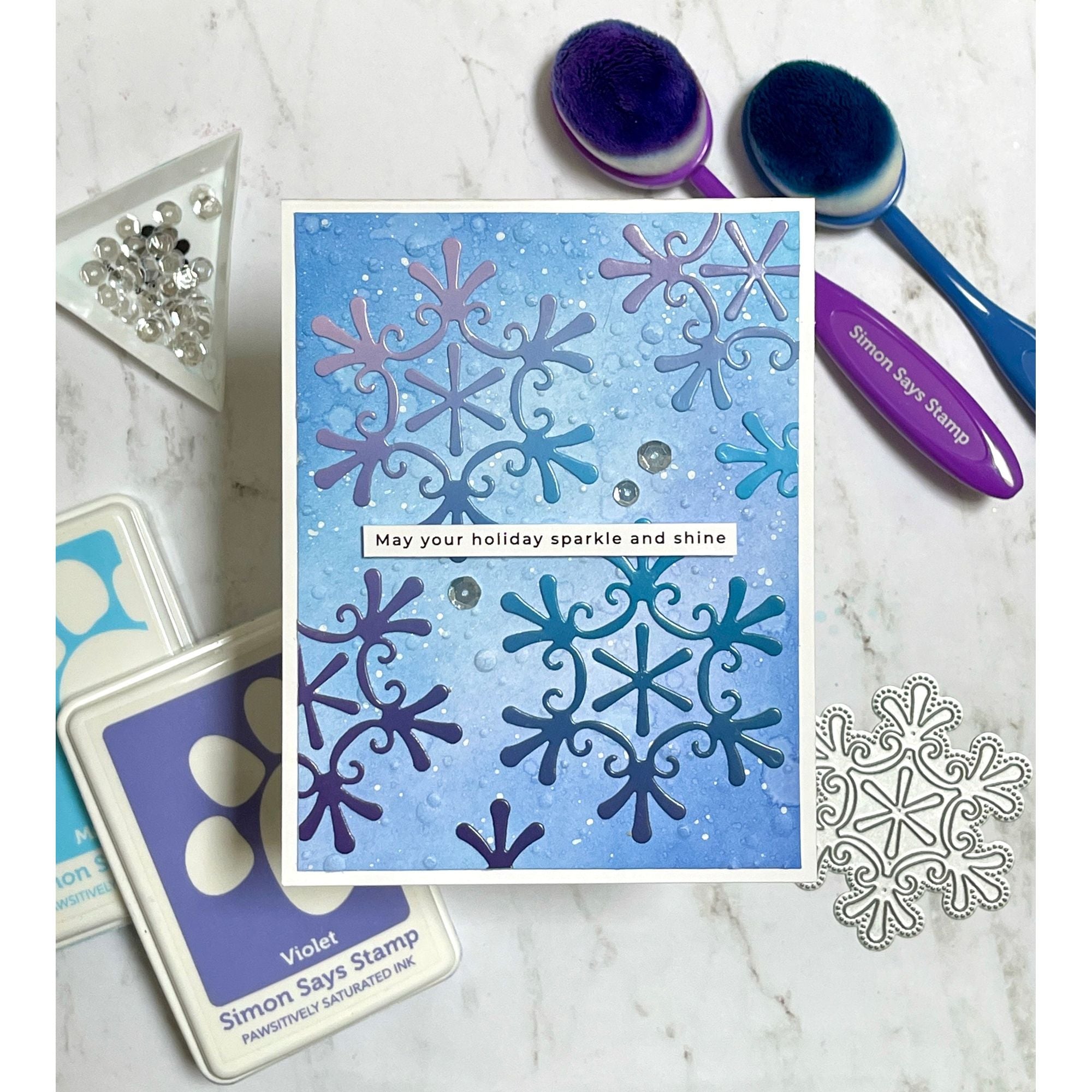 Simon Says Stamp Fretwork Snowflake Wafer Dies s914 Diecember Christmas Card | color-code:ALT03