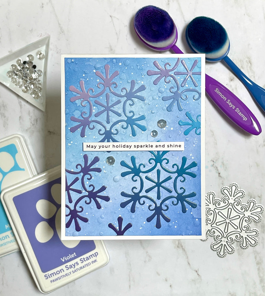 Simon Says Stamp Fretwork Snowflake Wafer Dies s914 Diecember Christmas Card | color-code:ALT03