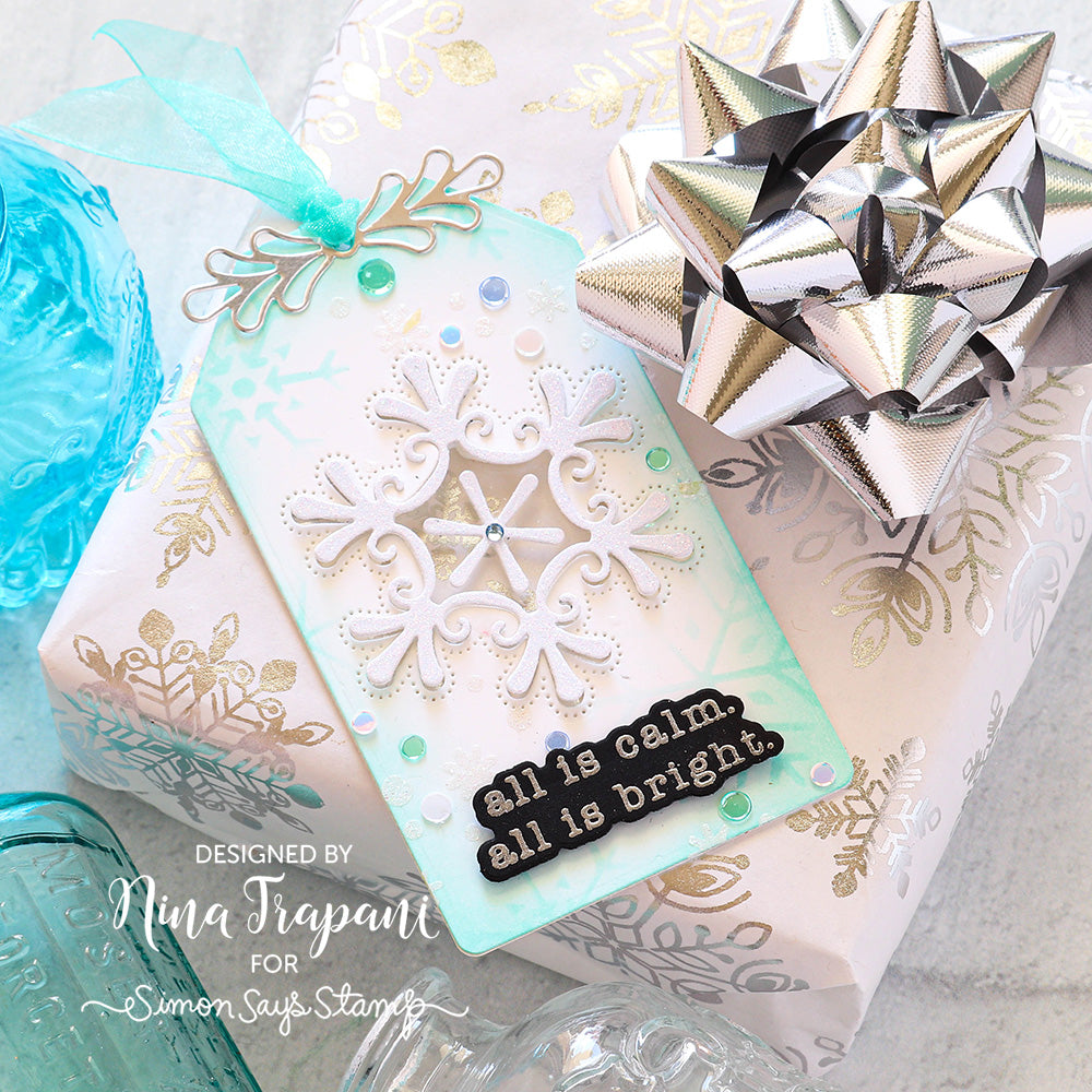 Simon Says Stamp Fretwork Snowflake Wafer Dies s914 Diecember Christmas Tag | color-code:ALT05