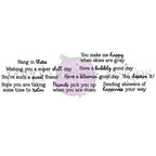 Purple Onion Designs Friendly Warm Wishes Sentiment Set Unmounted Cling Stamp pod9024