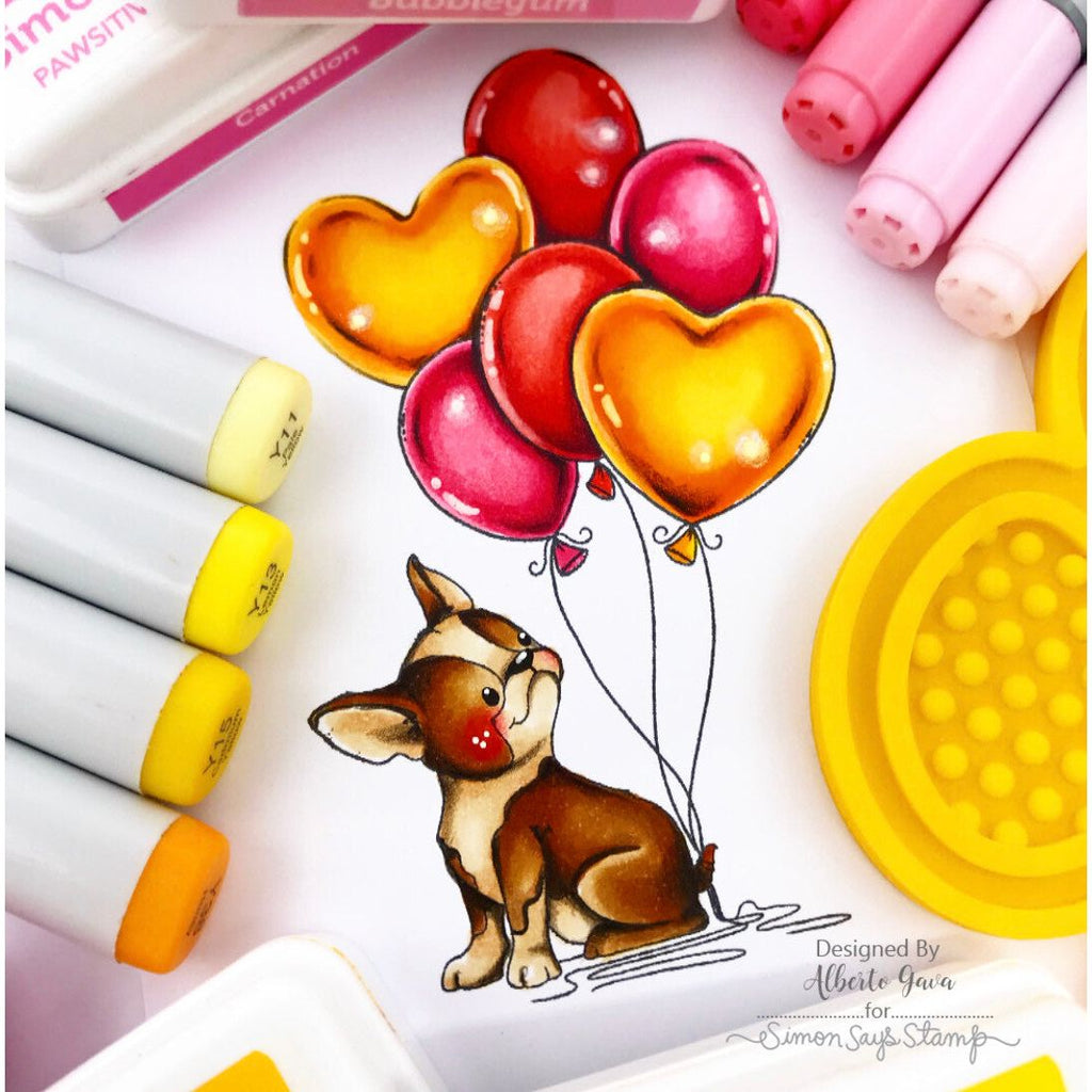 Simon Says Clear Stamps Friends Furever 2156ssc To Love Valentine's Day Puppy Coloring | color-code:ALT09