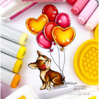 Simon Says Clear Stamps Friends Furever 2156ssc To Love Valentine's Day Puppy Coloring | color-code:ALT09