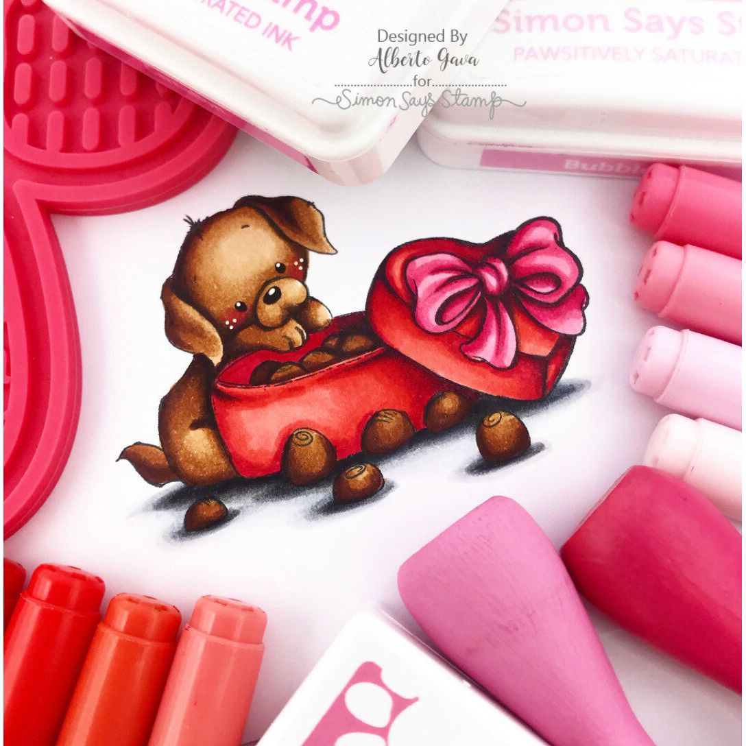 Simon Says Clear Stamps Friends Furever 2156ssc To Love Valentine's Day Puppy Coloring | color-code:ALT08