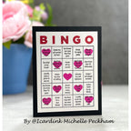 CZ Design Clear Stamps Friendship Bingo cz385c Sweetheart Friend Card