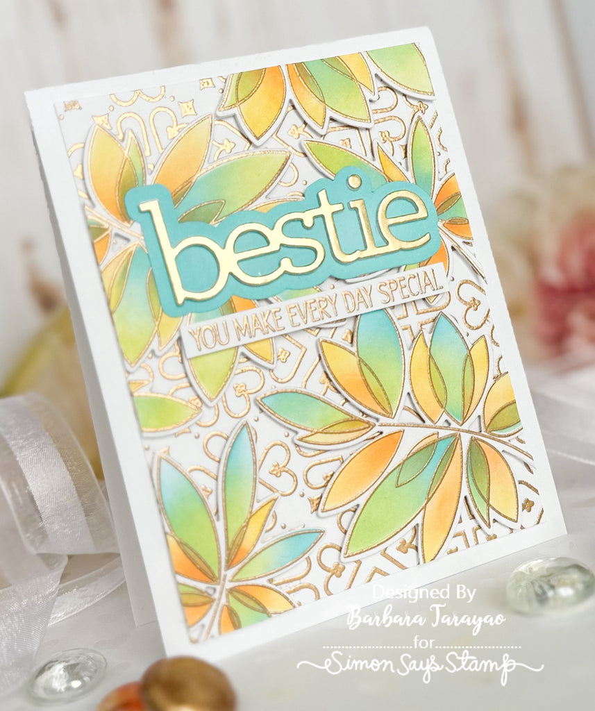 Simon Says Clear Stamps Friendship Leafy Cluster 3020ssc Sweetheart Friend Card | color-code:ALT01