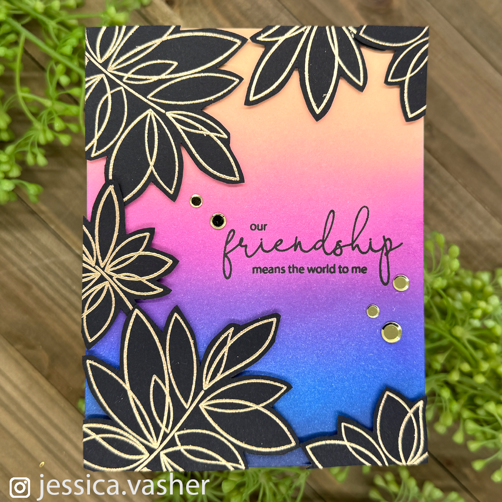 Simon Says Clear Stamps Friendship Leafy Cluster 3020ssc Sweetheart Friend Card | color-code:ALT05